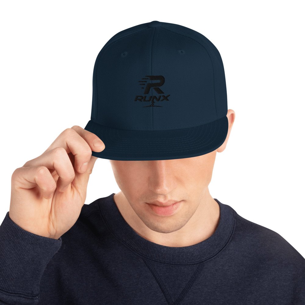 Casquette Snapback RX brodé, bleu marine